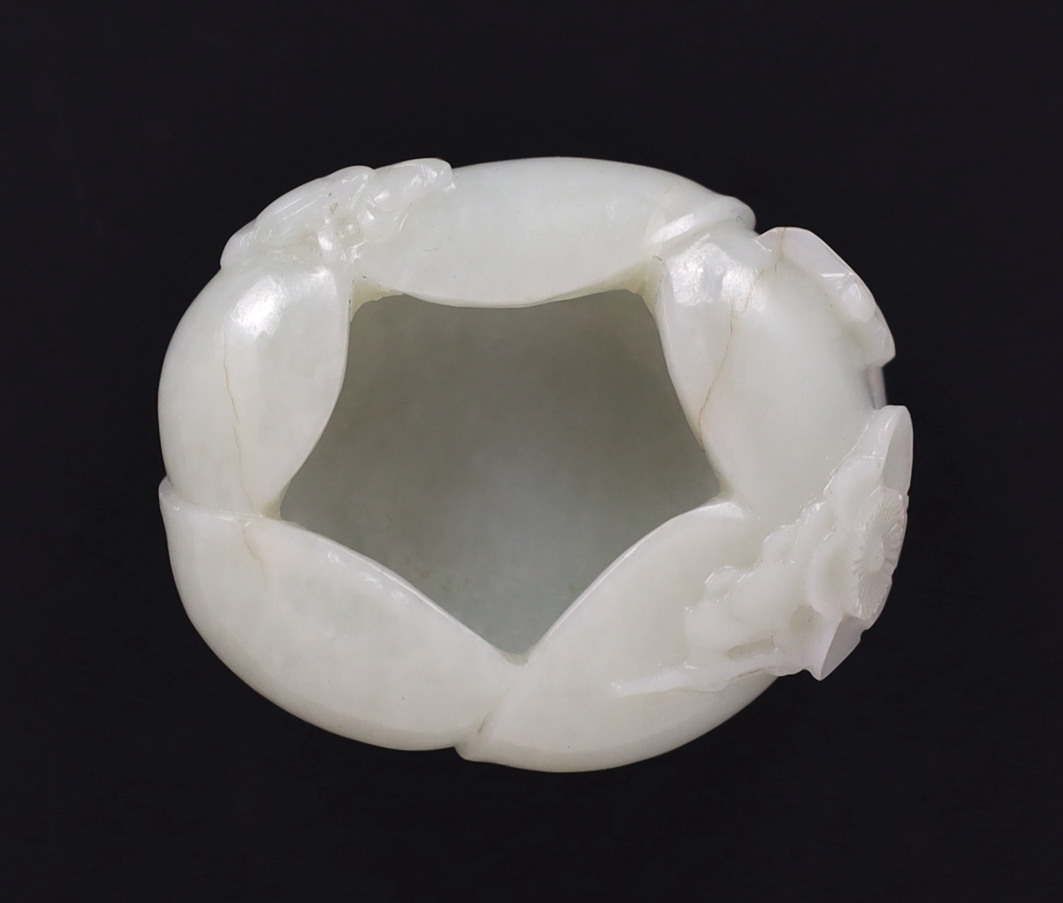 A Chinese pale celadon jade waterpot, 17th/18th century